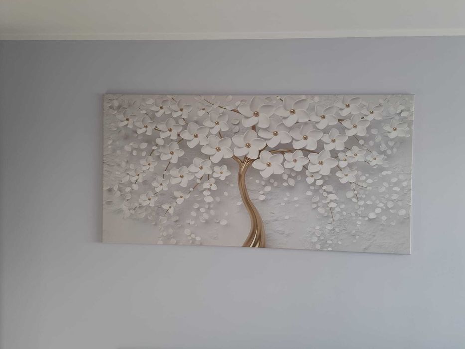 Obraz drzewo z kwiatami 180x80