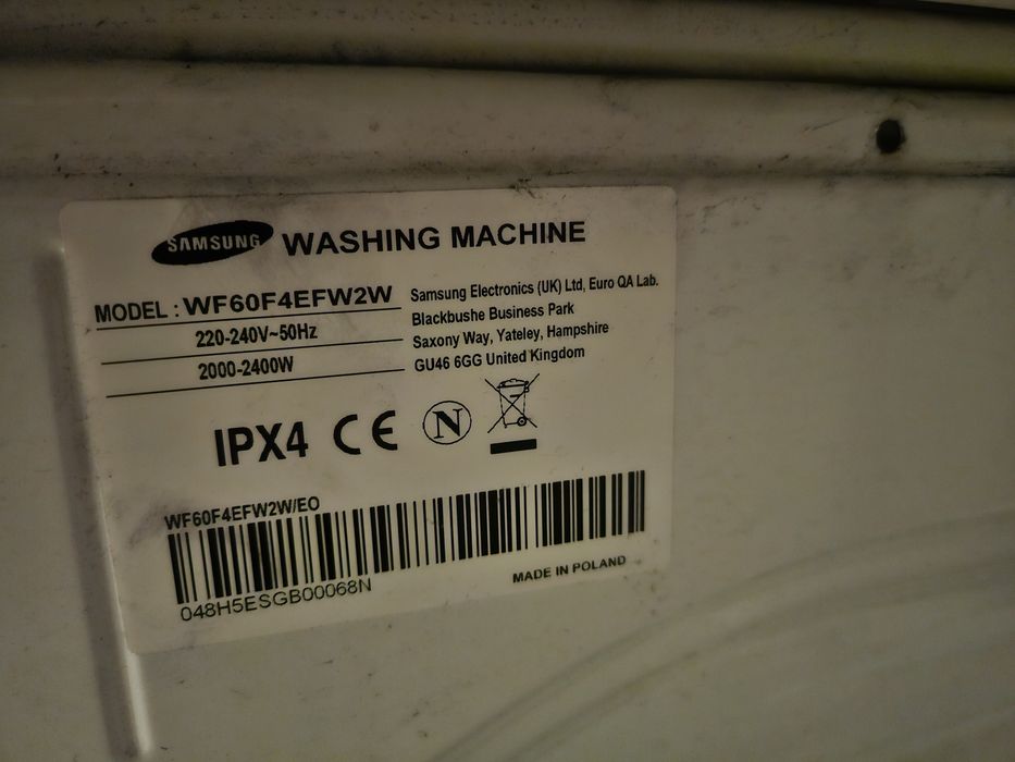 Silnik pompy wody pralki samsung  WF60F4EFW2W