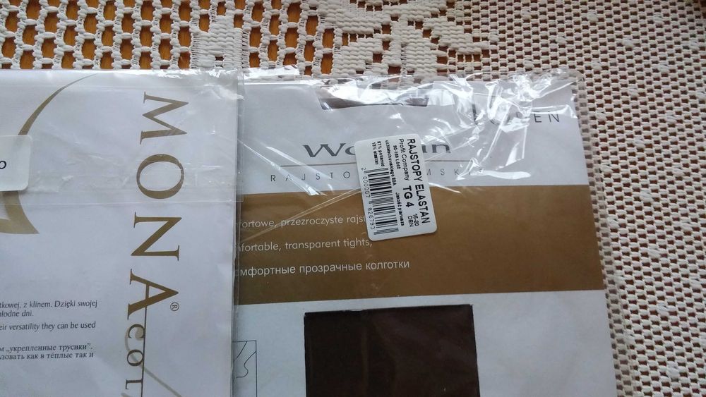 3 pary rajstop - rozmiar 4  - w opakowaniu !!