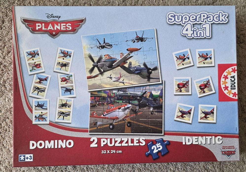 Jogo Puzzle + Domino + Identic +3 marca EDUCA #NATAL