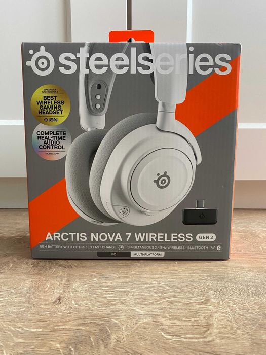 Słuchawki STEELSERIES Arctis Nova 7 Gen 2 Bezprzewodowe, Nauszne, Dźwięk przestrzenny Biały