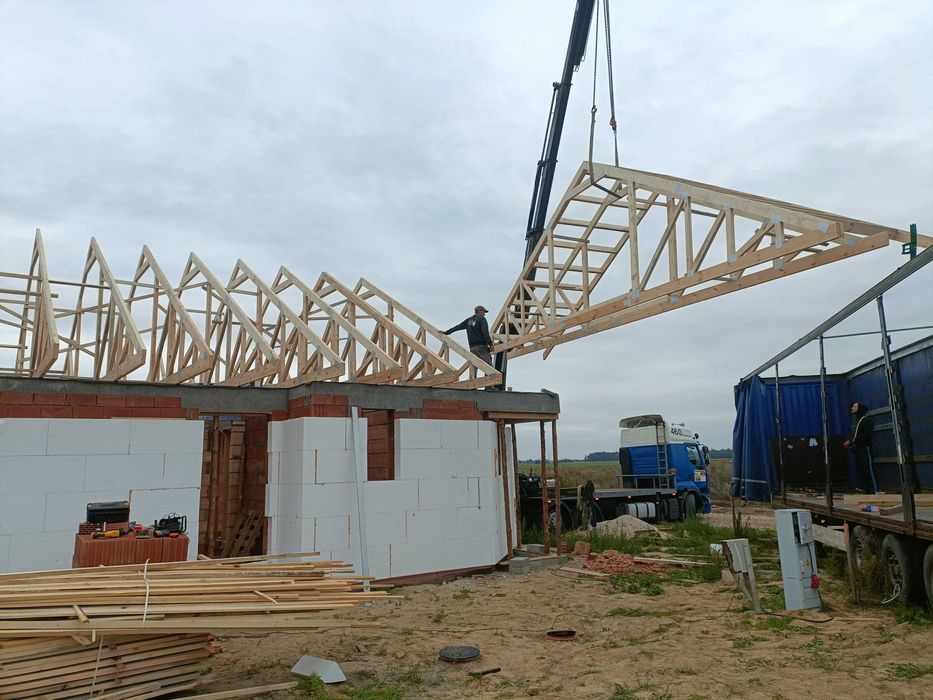 Wiązary dachowe , ,więźba dachowa ,dachy,konstrukcje drewniane, tartak