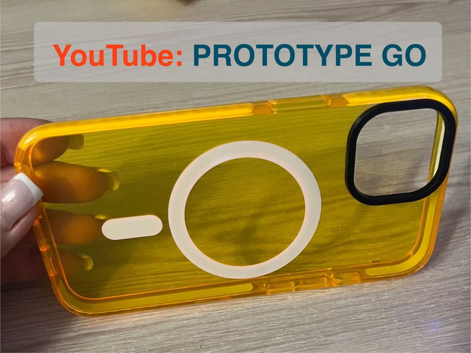 Чехол для iPhone 13 прозорий оранжевий