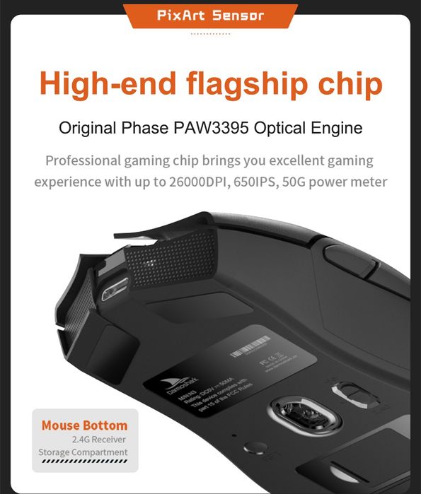 Darmoshark М3, Darmoshark N3. Ігрова мишка .Сенсор PAW 3395