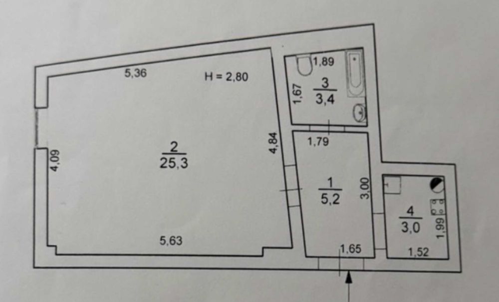 1-комнатная, свой палисадник, Молдованка