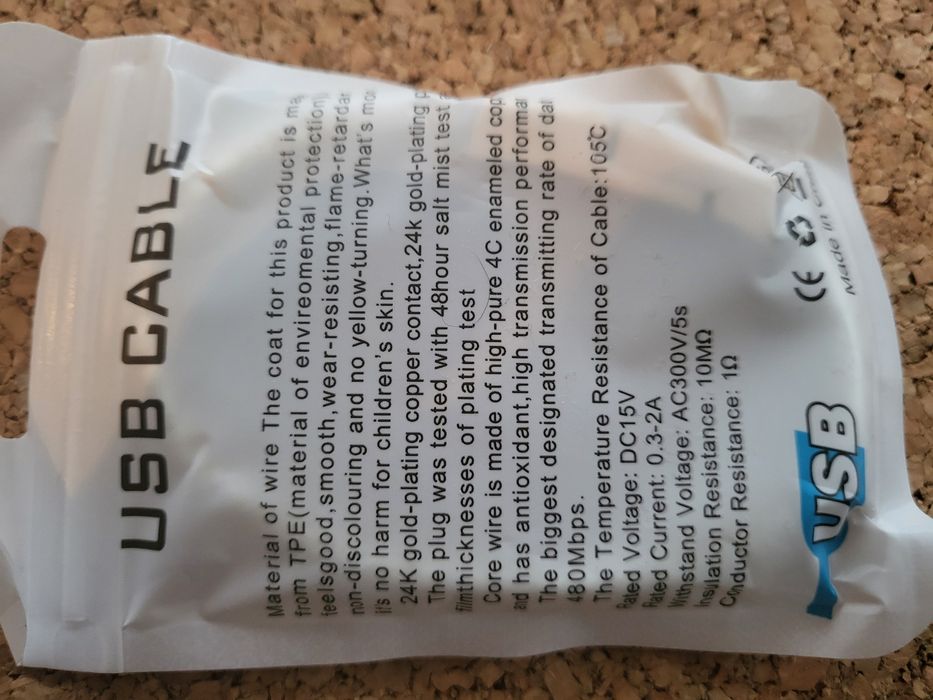 Bransoletka USB pleciona biała