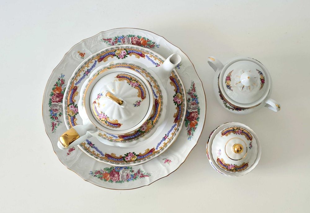 Serviço Porcelana de Limoges - Flores