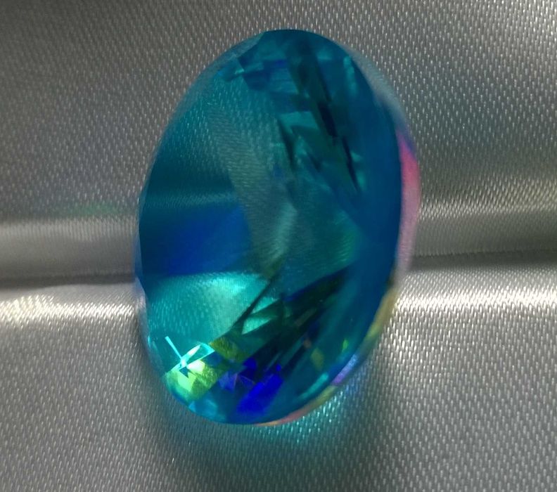 Mystic kwarc 31  CT ,  21mm  oczko do pierścionka , zawieszki