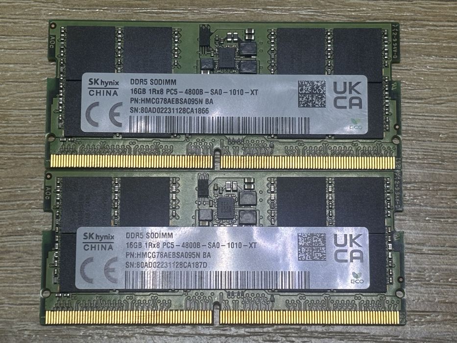 SK hynix DDR5 SO-DIMM 32GB (2×16GB) 4800MHz