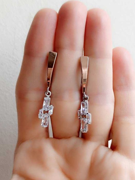 Сережки срібло 925 дсту + золото 375 дсту, сережки, серебро, Україна