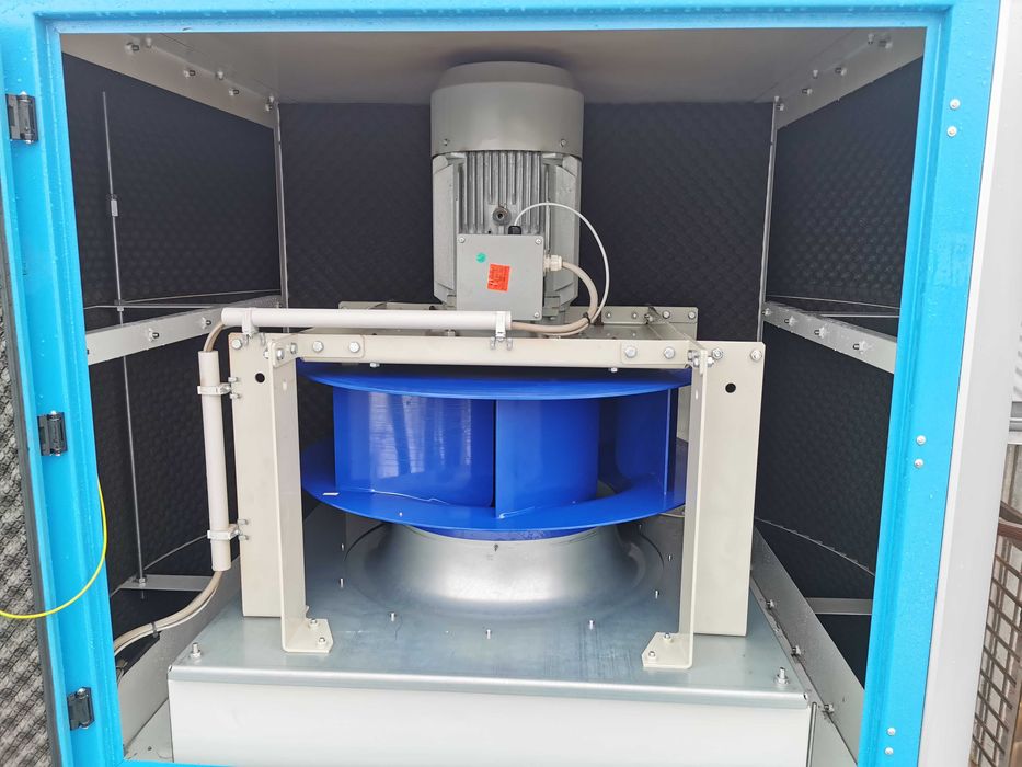 Odciąg dymu z hali, wieża wentylacyjna, filtrowentylacja IVAT