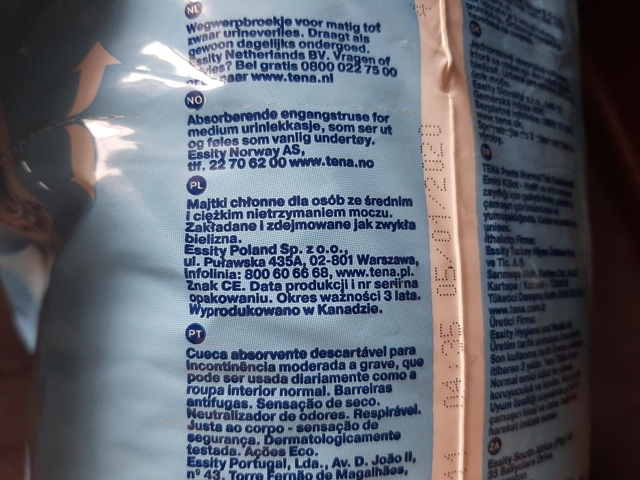 Pantsy TENA Majtki chłonne