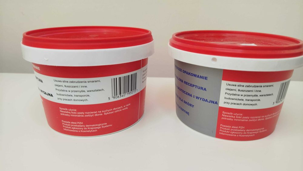 5x Pasta "BLACK CAT" 500 g niebieska i czerwona