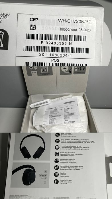 Słuchawki SONY WH-CH720N ANC Czarny