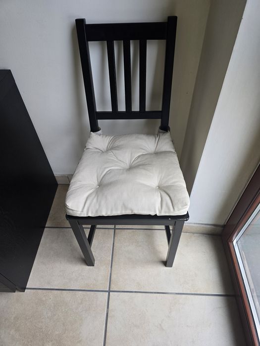 Biurko Ikea Malm czarnobrązowe z szafką