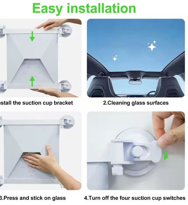 Кріплення Starlink Mini на скло / авто  4 присоски