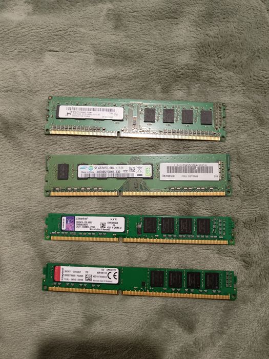 Lote 4 Memórias RAM DDR3 para Desktop (18GB Total) - Kingston / Samsung