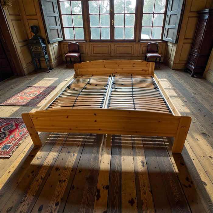 Łóżko drewniane z Holandii | 180x200 sosnowe + stelaze DOWOZ