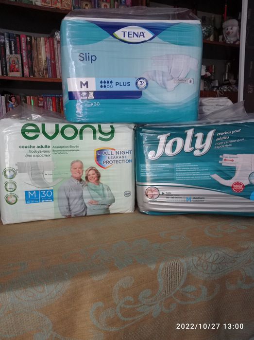 Подгузники для взрослых Joly 2 Medium 3,Evony 2 Medium.,Tena slim