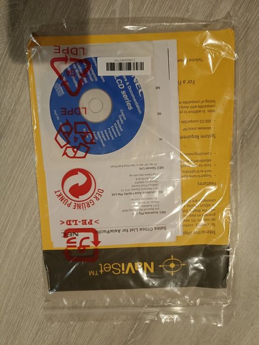 NEC AccuSync LCD instrukcja + oryginalny CD oprogramowanie