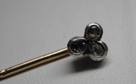 XIX/XX w. szpila szpilka z diamentami Wiedeń.