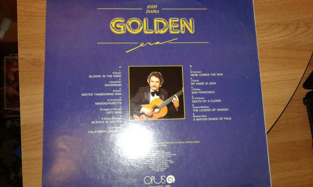 Винил пластинка Jozef ZSAPKA Golden Era Czechoslovakia Opus 1988г