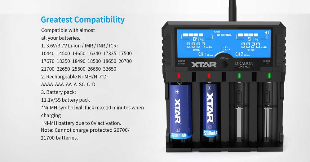 XTAR DRAGON VP4 Plus Charger64751957212291121