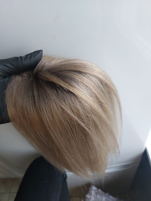 Topper 100% naturalny włos blond odrost