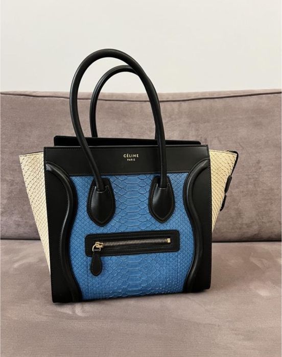 Сумка Celine Luggage з вставками з пітону