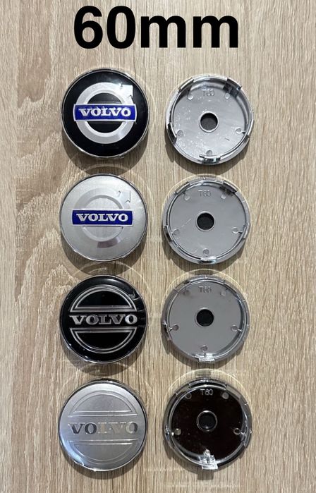 Conjunto 4 Centros Volvo  56mm 60mm 64mm 65mm 68mm