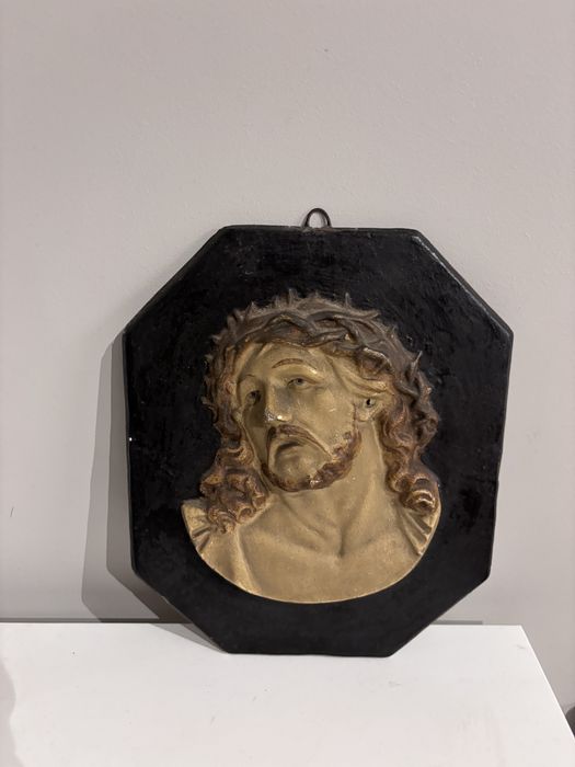 Płaskorzeźba Jezus Chrystus  retro prl