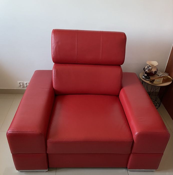 Fotel ze skory naturalnej