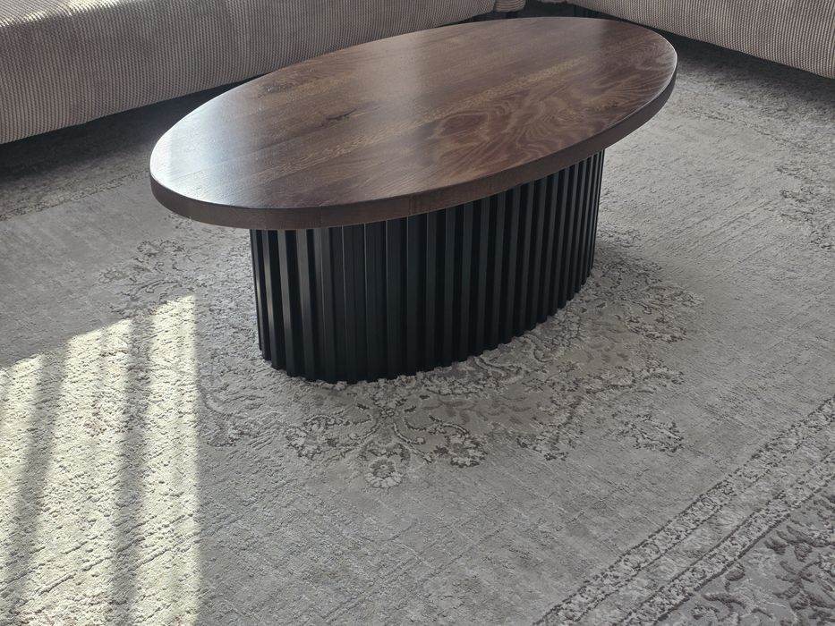 Stolik kawowy elipsa lamel PRODUCENT RZEMIOSLO