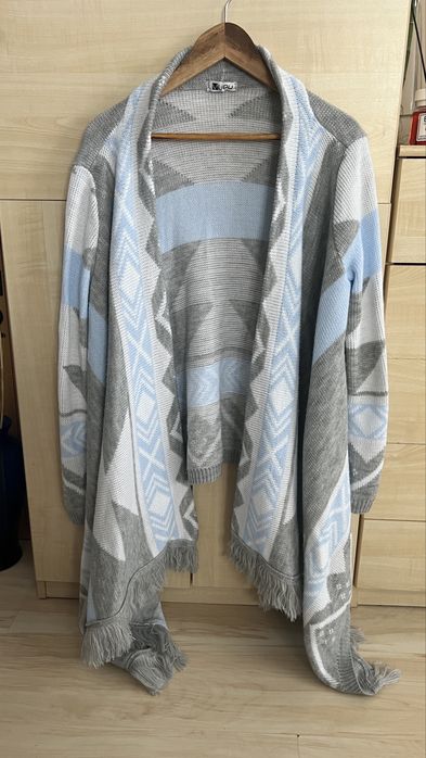 Kardigan błękitno szary VUBU