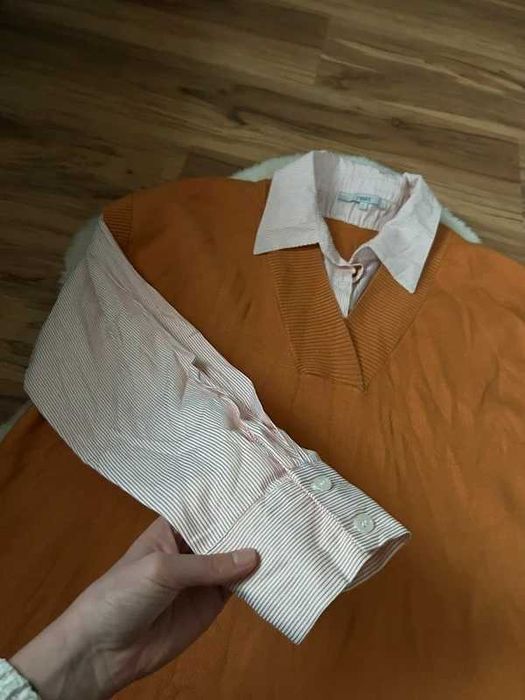 Sweter z wbudowaną koszulą NEXT L