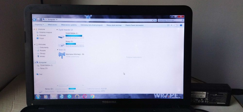 Laptop Netbook Toshiba Satellite C850-12R  Windows 7 MAT