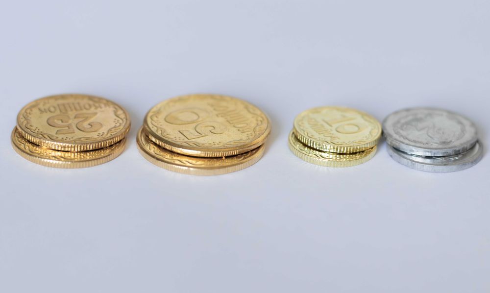 Монети 1, 2, 5, 10, 25, 50 копійок 1 гривня (1992 1994 1995)
