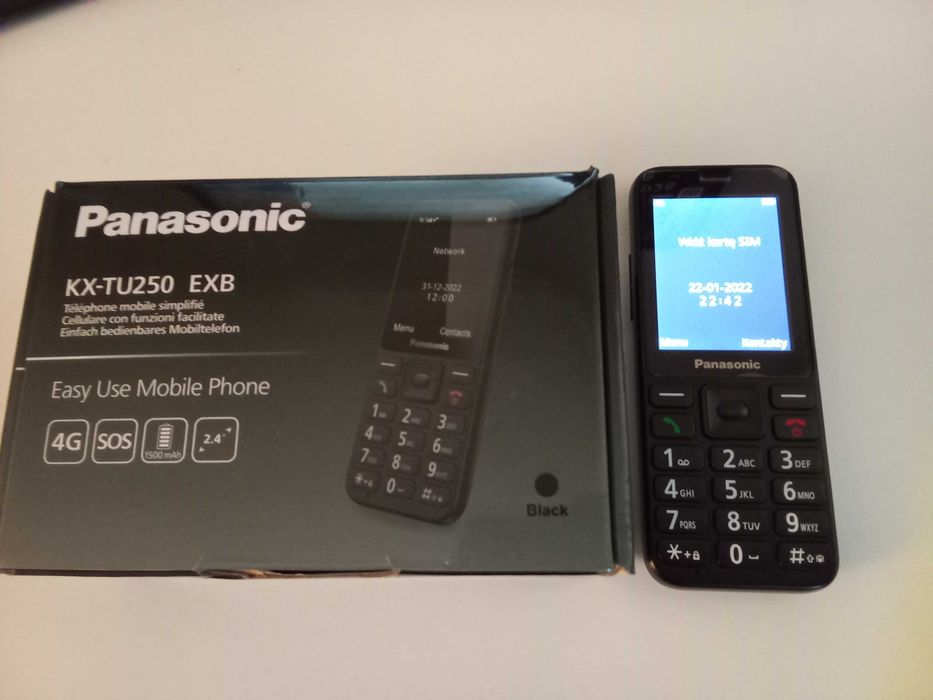 Telefon PANASONIC KX-TU250EXB Czarny (na gwarancji)