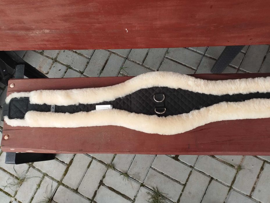 Popręg 140cm z naturalnego futra anatomiczny horze