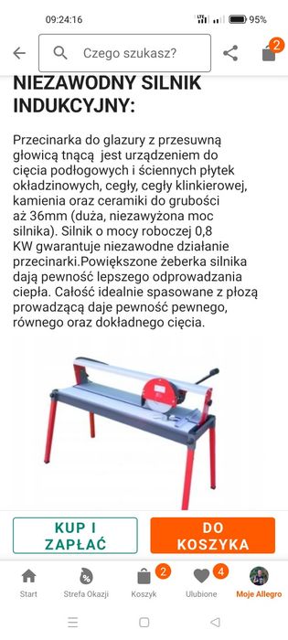 Piła do glazury 650 złotych