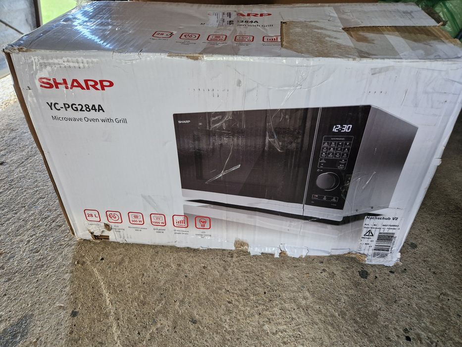 Kuchenka mikrofalowa mikrofala SHARP YC-PG284AE-S 900w