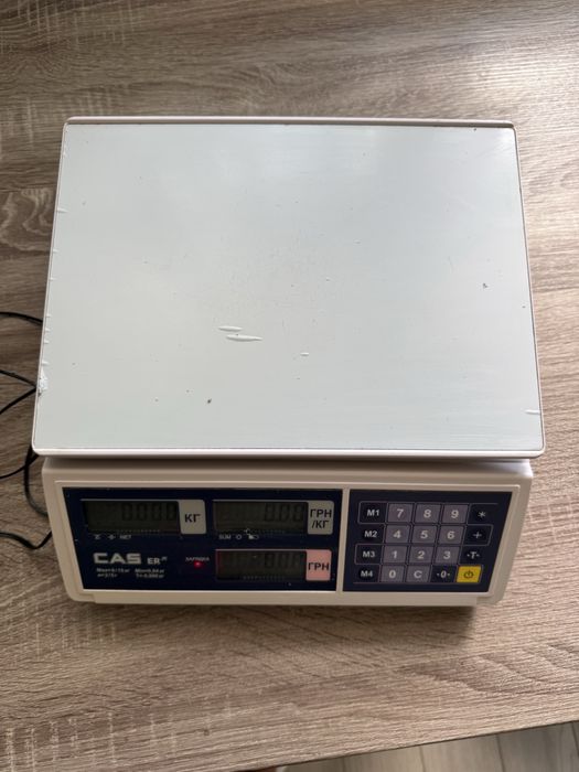 Весы торговые CAS ER, двусторонний дисплей, отличное состояние
