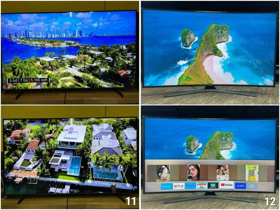 Телевізор SAMSUNG SmartTV WiFi 55" дюйм QLED 4K AirPlay 3D Бу ГАРАНТІЯ