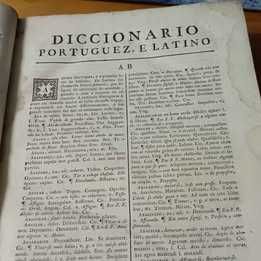 Diccionario Portuguez, e Latino impresso por ordem Delrei Dom José I #