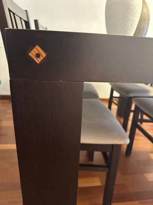 Mesa de jantar Antarte com cadeiras