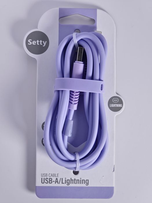 Setty Kabel USB-A do Lightning 1,5m 2,1A fioletowy | rG1