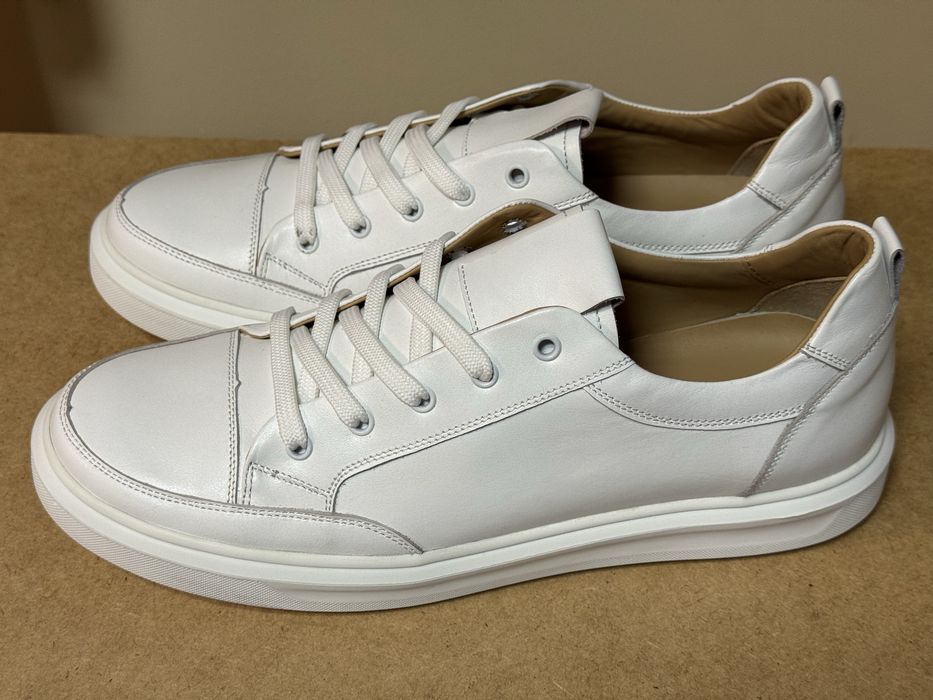 Кеди білі жіночі, натуральна шкіра