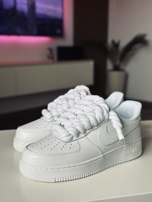 Nike air force 1 rope laces white/ кастомні форси 36-45р