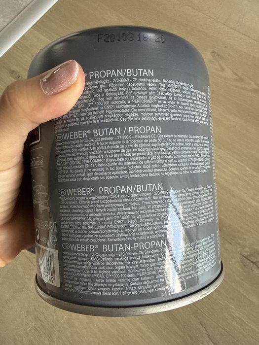 Butla gazowa, naboje do grilla Weber