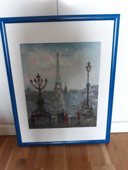 Oil Painting (in Color) of the Eiffel Tower